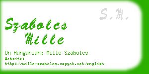 szabolcs mille business card